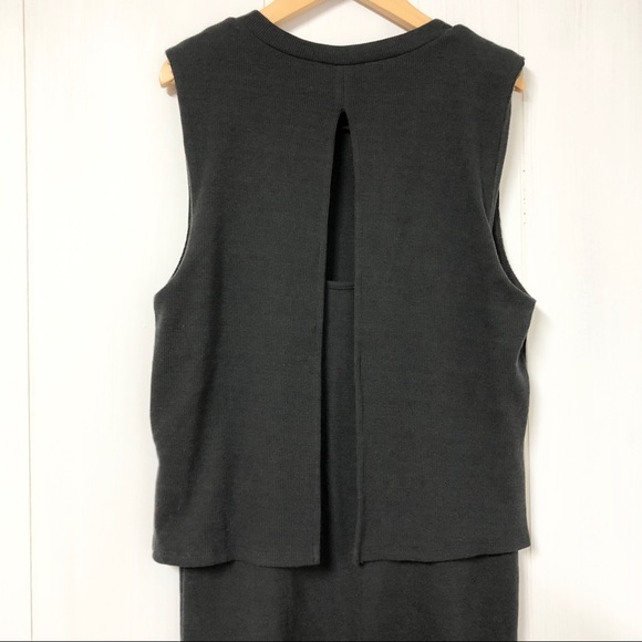 Sophie Rue Grey Layered Ribbed Mini Dress - Picture 5 of 7